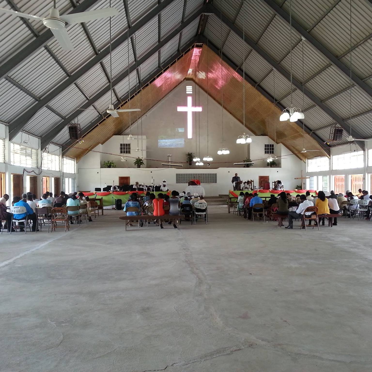 Sunday worship service at Ebony Vale Baptist Church